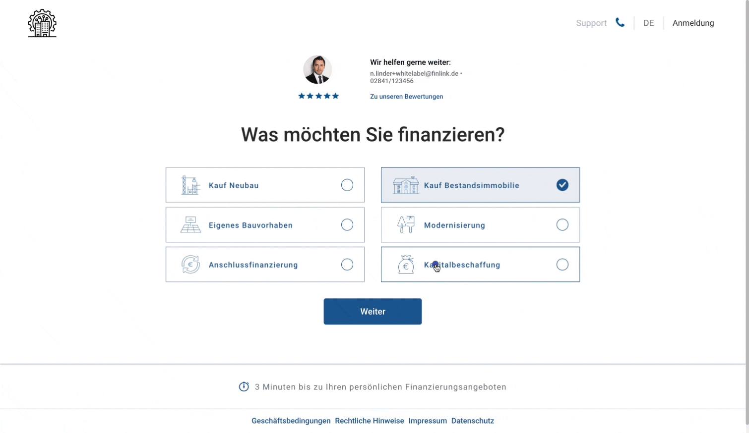 Der MagicLink von FinLink ist der Startpunkt der digitalen Kundenreise